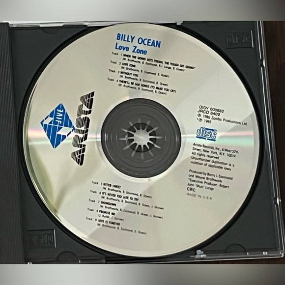 Billy Ocean “Love Zone” CD EUC - Picture 5 of 5